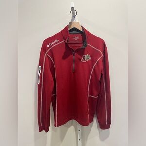 Columbia Lafayette Leopards Golf Quarter Zip Long Sleeve Omni-Wick Iron Size M